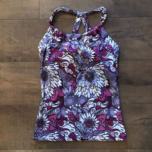 Prana Pretty in Purple Tank - Size Med.